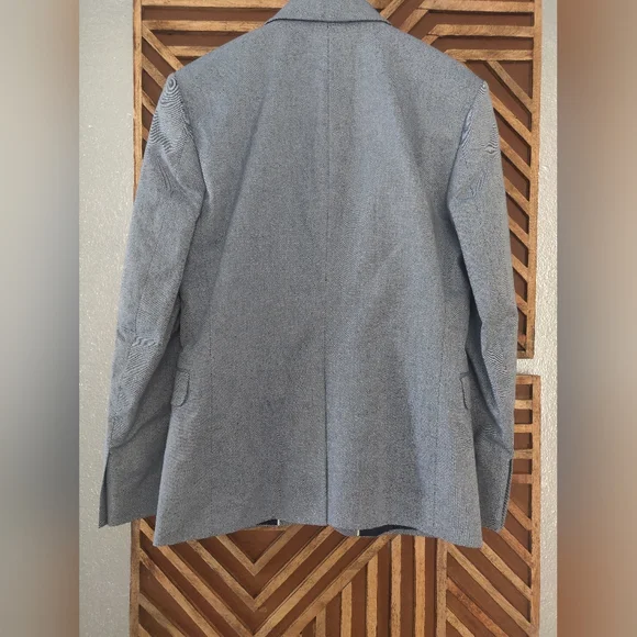 EXPRESS PHOTOGRAPHER FITTED men Blue soft style suit Jacket Blazer size 36s - Picture 4 of 11